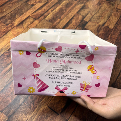Birth Announcement /Mithai bag 0020