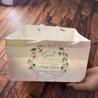 Birth Announcement /Mithai bag 0014