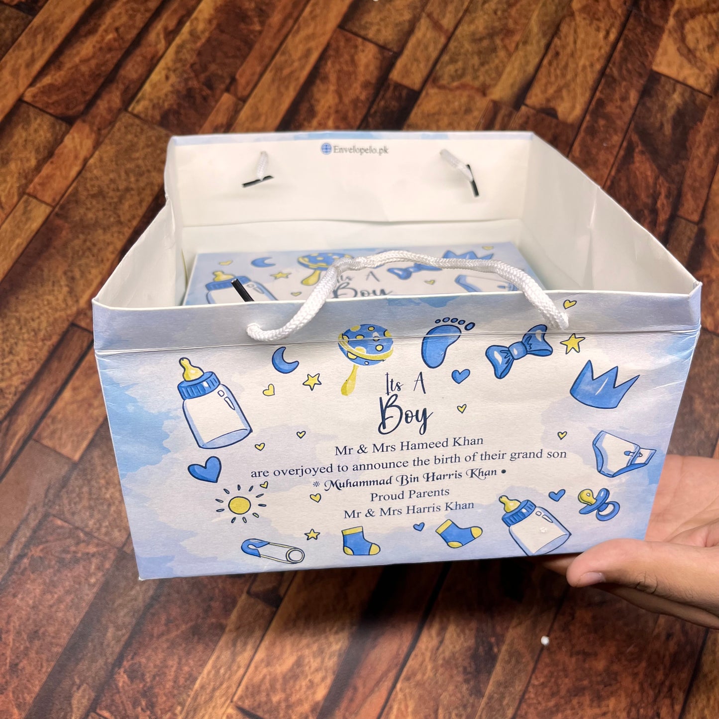 Birth Announcement /Mithai bag 0011