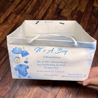 Birth Announcement /Mithai bag 003