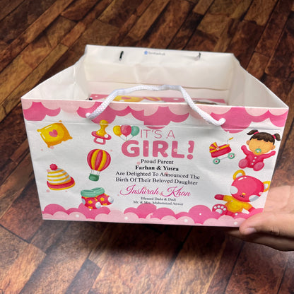 Birth Announcement /Mithai bag 006