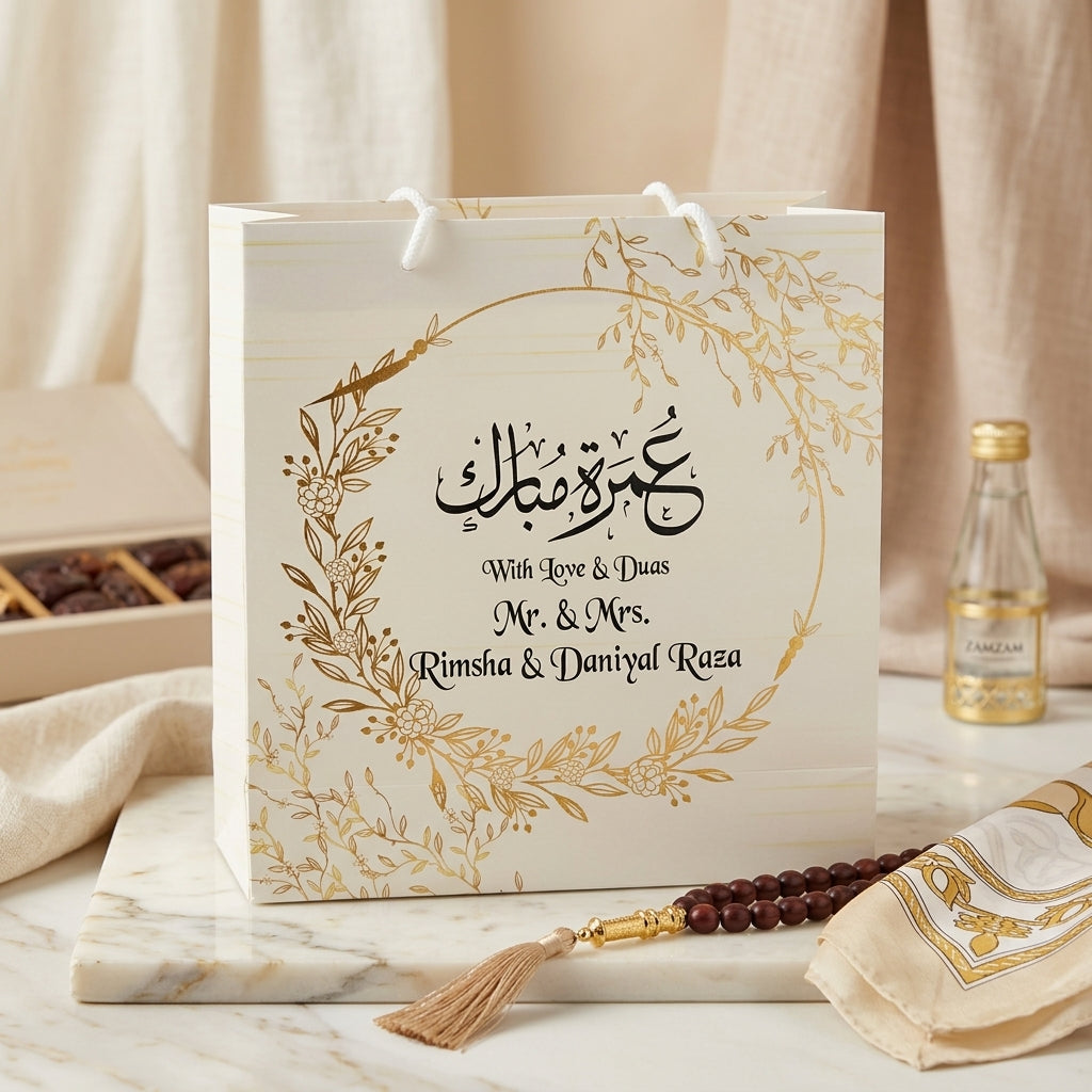 Small Umrah Tabarruk name gift bags-100148