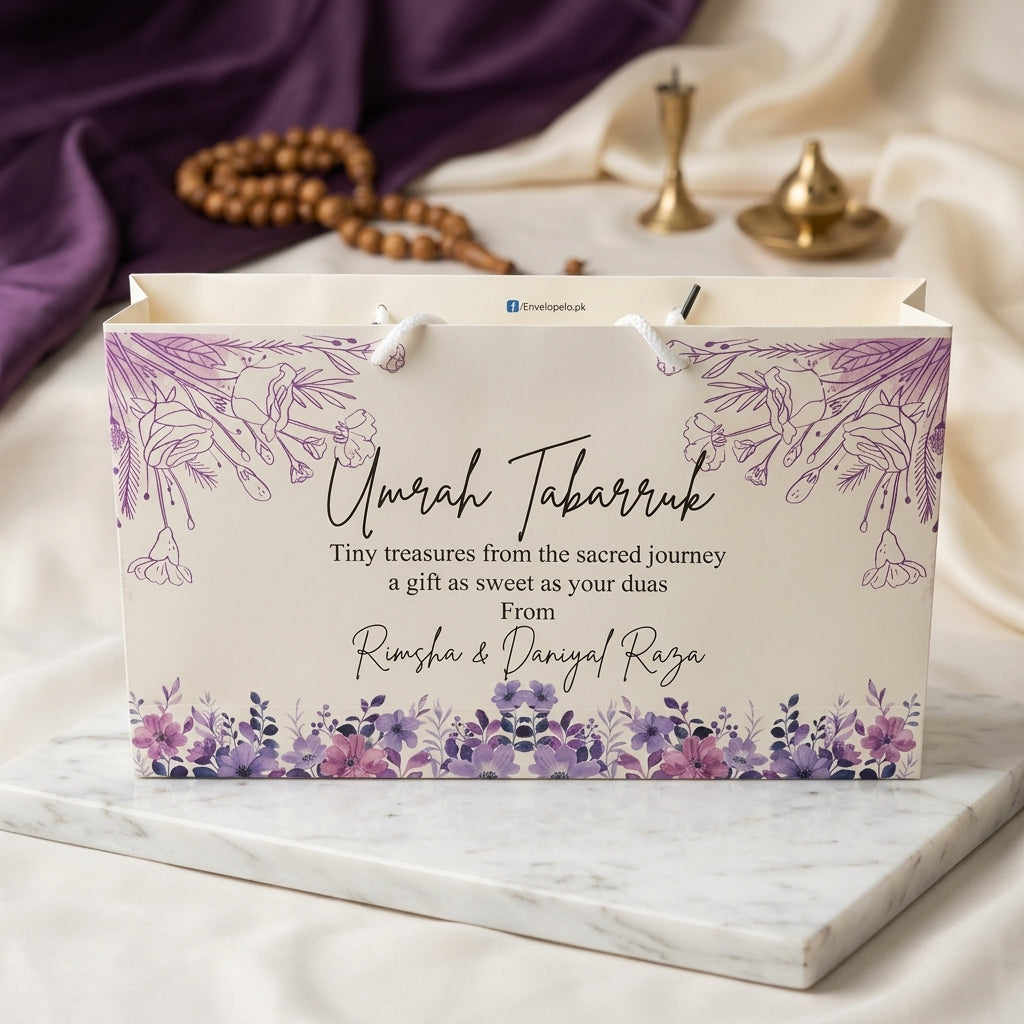 Medium Umrah Tabarruk name gift bags-100129