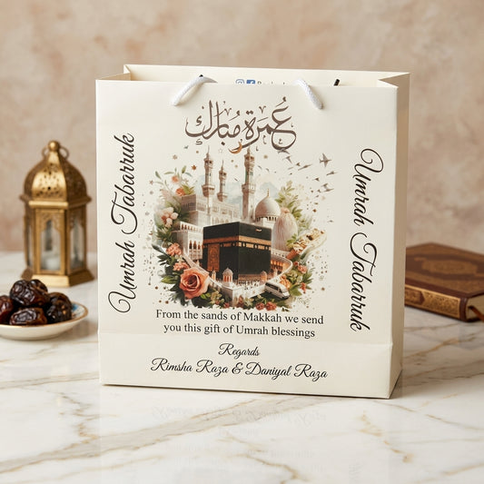 Small Umrah Tabarruk name gift bags-100132