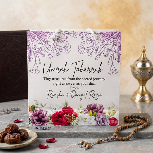 Small Umrah Tabarruk name gift bags-100135