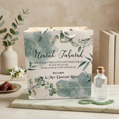 Small Umrah Tabarruk name gift bags-100143
