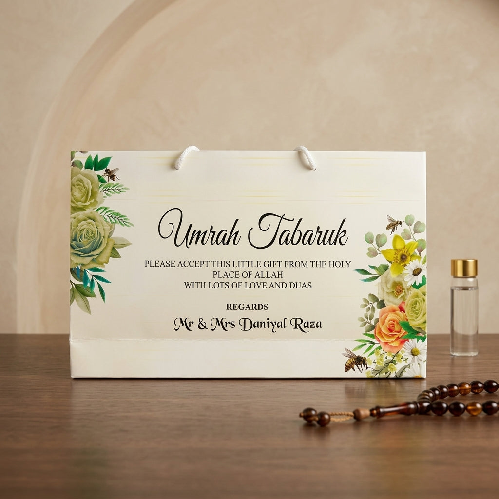 Medium Umrah Tabarruk name gift bags-100146