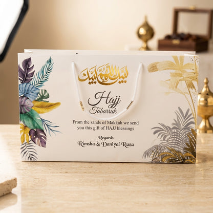 Medium Hajj tabbaruk name gift bag HT-10099