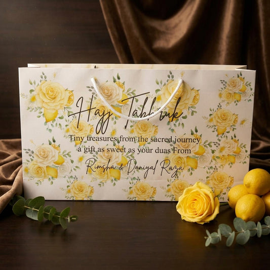 Medium Hajj tabbaruk name gift bag HT-10073