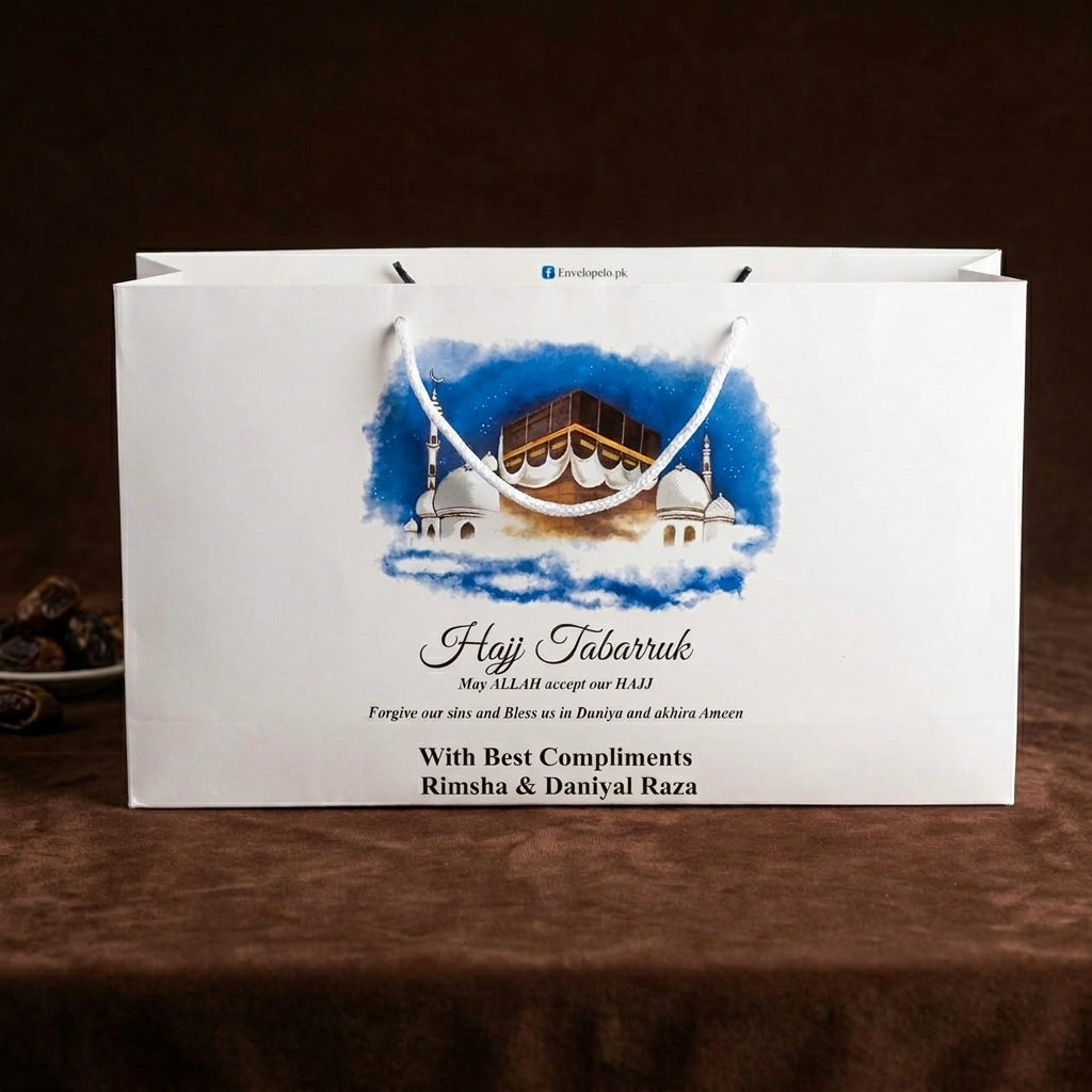 Medium Hajj tabbaruk name gift bag HT-20002
