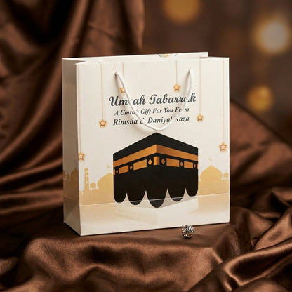Small Hajj tabbaruk name gift bag HT-10059