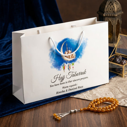 Medium Hajj tabbaruk name gift bag HT-20006