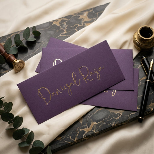 Solid Colored foil Envelope-0020 purple