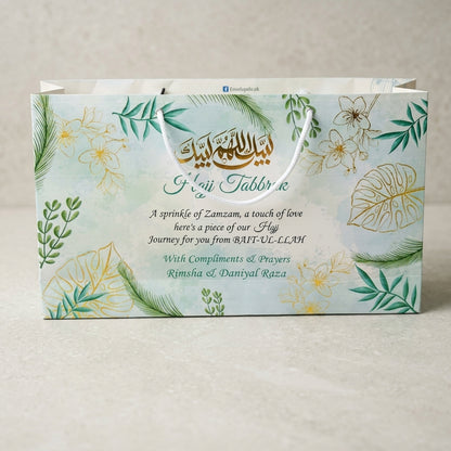 Medium Hajj tabbaruk name gift bag HT-10061
