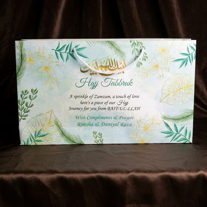 Medium Hajj tabbaruk name gift bag HT-10061