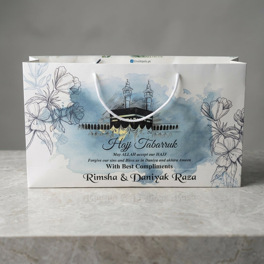 Medium Hajj tabbaruk name gift bag HT-10041