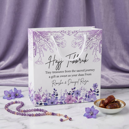 Small Hajj tabbaruk name gift bag HT-1005